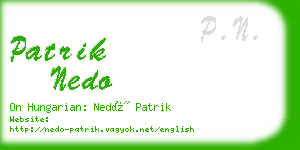 patrik nedo business card